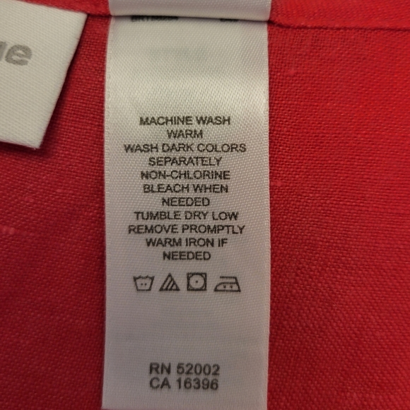 100% Linen Tunic Blouse Size L By Liz Claiborne - Picture 9 of 10